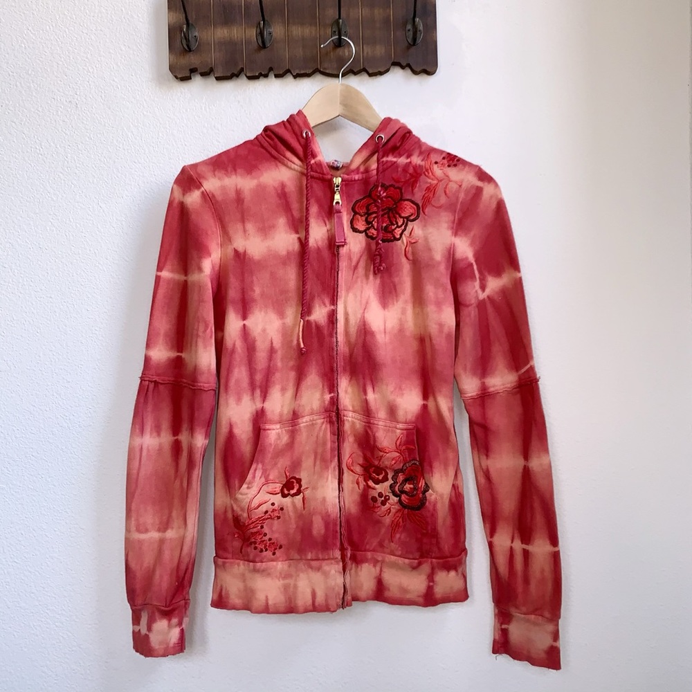 SOLD Free People | Tie Dye Embroidered Sweater - Picture 1 of 8